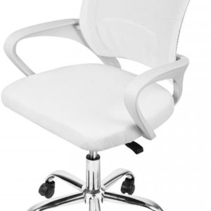 Cadeira de Escritório Tok Branca Base Rodizio Or Design