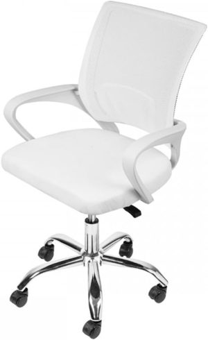 Cadeira de Escritório Tok Branca Base Rodizio Or Design