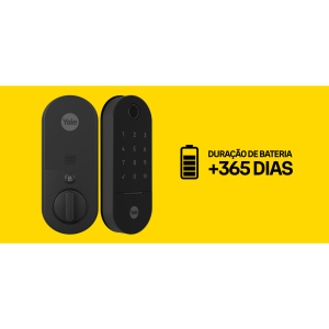 Fechadura Digital Lia BP Porta de Correr Preta Fosca Yale - Imagem 8