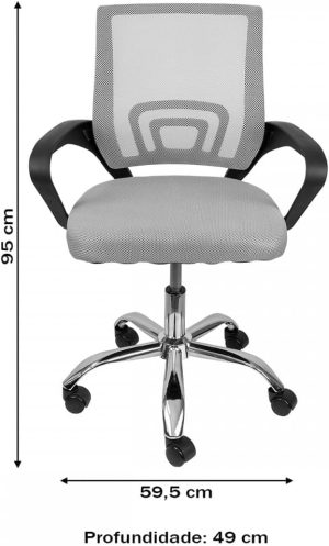 Cadeira de Escritório Tok Branca Base Rodizio Or Design - Imagem 2