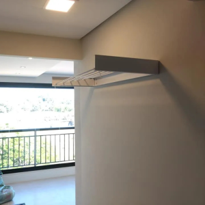 Varal de Parede Mágico Retrátil Oculto 120cm 7 Varetas - Imagem 5