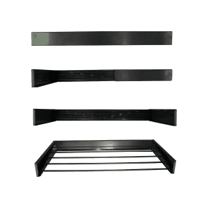 Varal Mágico Retrátil Oculto 6 Varetas 104cm Parede Preto - Imagem 2