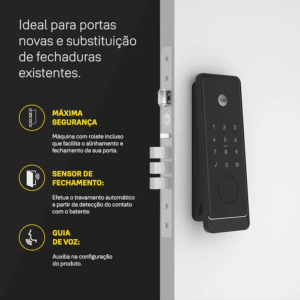 Fechadura Digital Gemini Mini com Biometria e Senha Yale