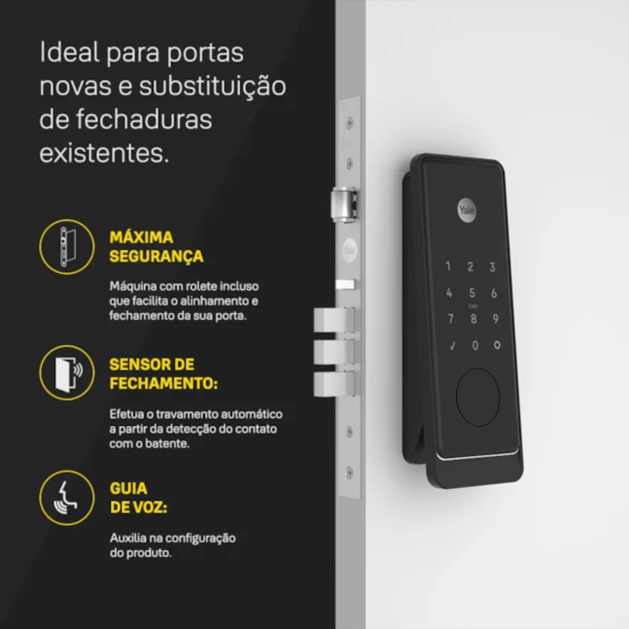 Combo Fechadura Digital Gemini Mini c/ Controle via App Yale