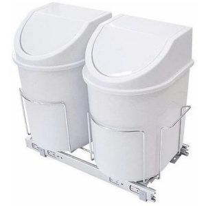 Lixeira Dupla de Base 24Lts Jomer - cada cesto com 12Lts