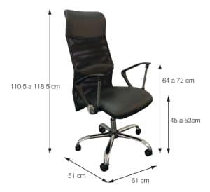 Cadeira Office Escritório Encosto Ajustável Or Design 3307 - Imagem 2
