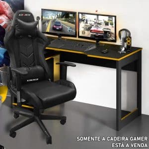 Cadeira Gamer KZI Racer com Massageador (Preto) - Image 2