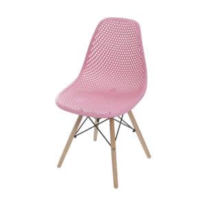 Cadeira Colmeia Base Madeira Jantar Or Design 1119