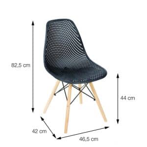 Cadeira Colmeia Base Madeira Jantar Or Design 1119