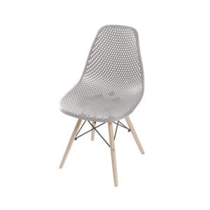 Cadeira Colmeia Base Madeira Jantar Or Design 1119