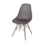 Cadeira Colmeia Base Madeira Jantar Or Design 1119