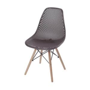 Cadeira Colmeia Base Madeira Jantar Or Design 1119
