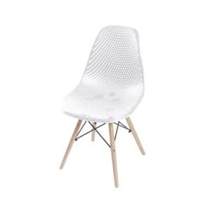 Cadeira Colmeia Base Madeira Jantar Or Design 1119