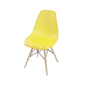 Cadeira Colmeia Base Madeira Jantar Or Design 1119