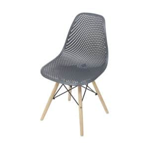 Cadeira Colmeia Base Madeira Jantar Or Design 1119