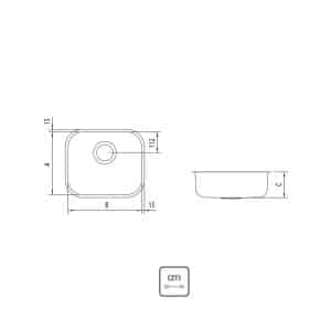 Cuba Aço Inox Tramontina N 1 Prime 47x30,5x17 C/válvula Cor Prateado
