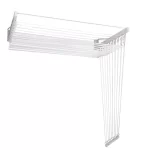 Varal De Parede Individual 10 Varetas Branco - 80cm