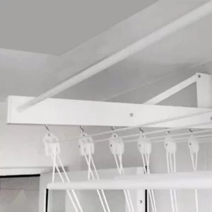 Varal De Parede Individual 10 Varetas Branco - 80cm