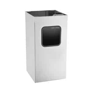 Lixeira Inox 50L com Cinzeiro Ecobin