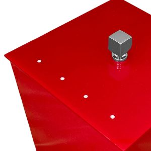 Lixeira Em Acrílico Quadrada Com Strass Cereja Decor Acrílicos