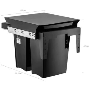 Lixeira Master Deslizante Dupla 30l Ecológica - Schmitt 0008