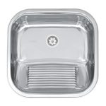 Tanque De Encaixe Tramontina Hera 23l Inox Polido 40x40cm Cor Inox Polido