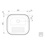 Tanque De Encaixe Tramontina Hera 23l Inox Polido 40x40cm Cor Inox Polido