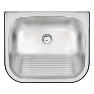Tanque Tramontina de Parede Hera Wall 34L em Aço Inox Acetinado 50x40cm