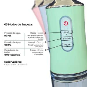 Limpador Bucal Portátil Irrigador Oral Bivolt Usb