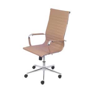 Cadeira Esteirinha Alta PU com Base Rodizio - Or Design 3301 - Caramelo