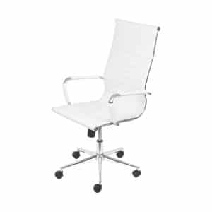 Cadeira Esteirinha Alta PU com Base Rodizio - Or Design 3301 - Branco