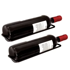 Adega de Parede Preta Suporte Flutuante de Vinho para 1 Garrafa - Jomer 2438