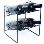 Adega de Vinho Mini Empilhável Preto 4 Garrafas - Jomer 2437