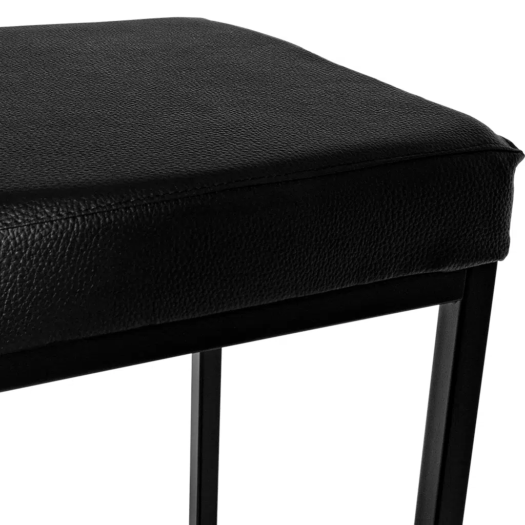 Banqueta Berlim Flape Preta: Design Quadrado para Cozinha e Bar
