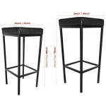 Banqueta Berlim Flape Preta: Design Quadrado para Cozinha e Bar