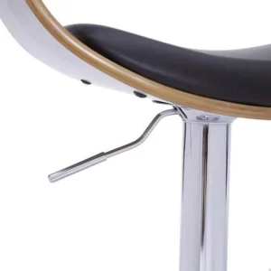 Banqueta Elba Base Metal Acolchoada Giratória Or Design 6652
