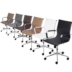 Cadeira Esteirinha Baixa Corino com Base Rodizio - Or Design 3301