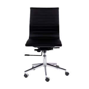 Cadeira Office 3301 Baixa Sem Braço Preto