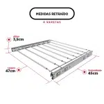 Calceiro Horizontal Extensível Bronze - Jomer 9732