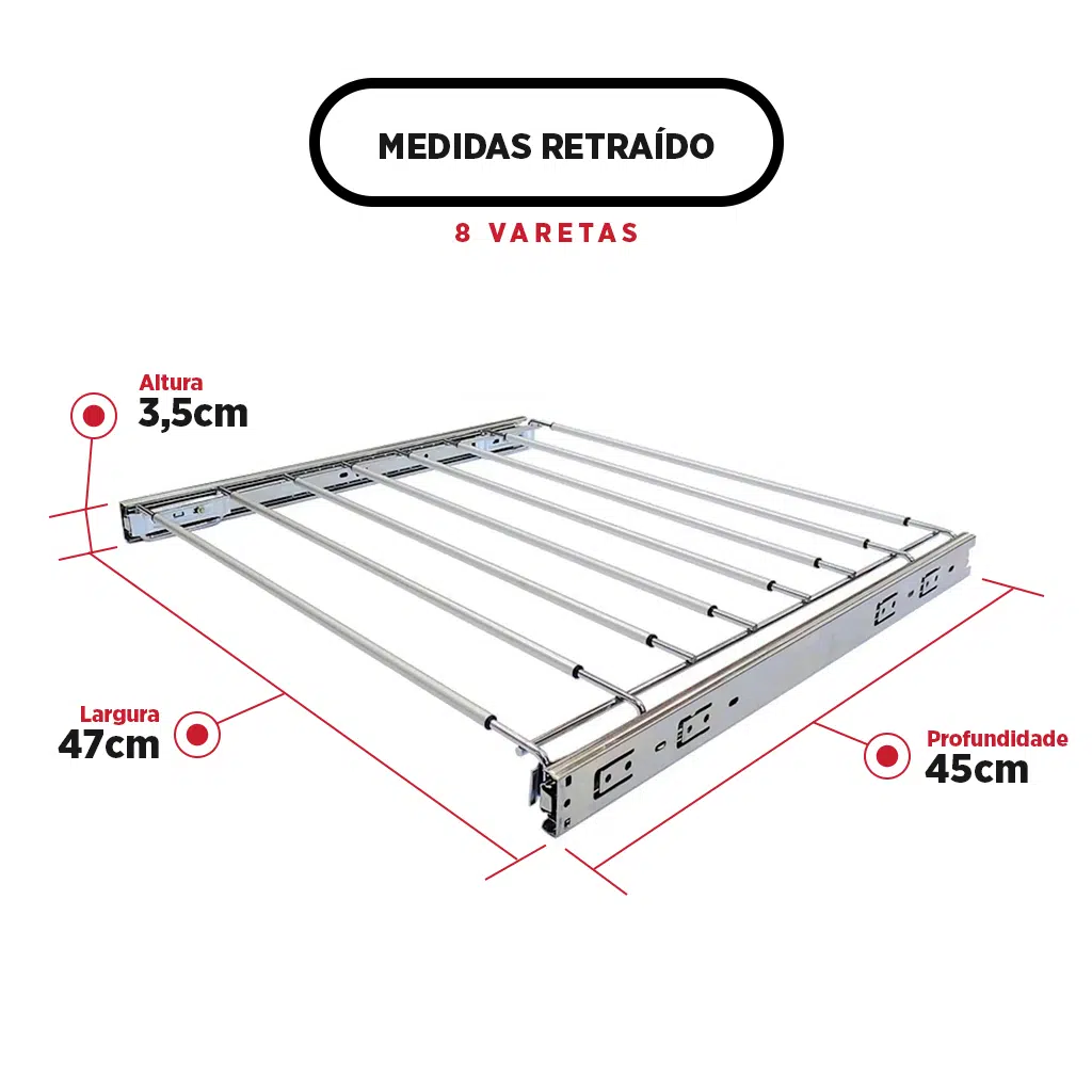 Calceiro Horizontal Extensível Bronze - Jomer 9732