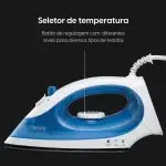 Ferro de Passar Iron Press 2 em 1 Compacto Base Antiaderente 110V/220V - Elgin