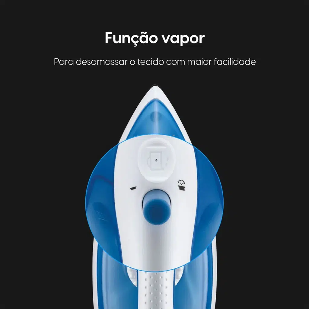 Ferro de Passar Iron Press 2 em 1 Compacto Base Antiaderente 110V/220V - Elgin