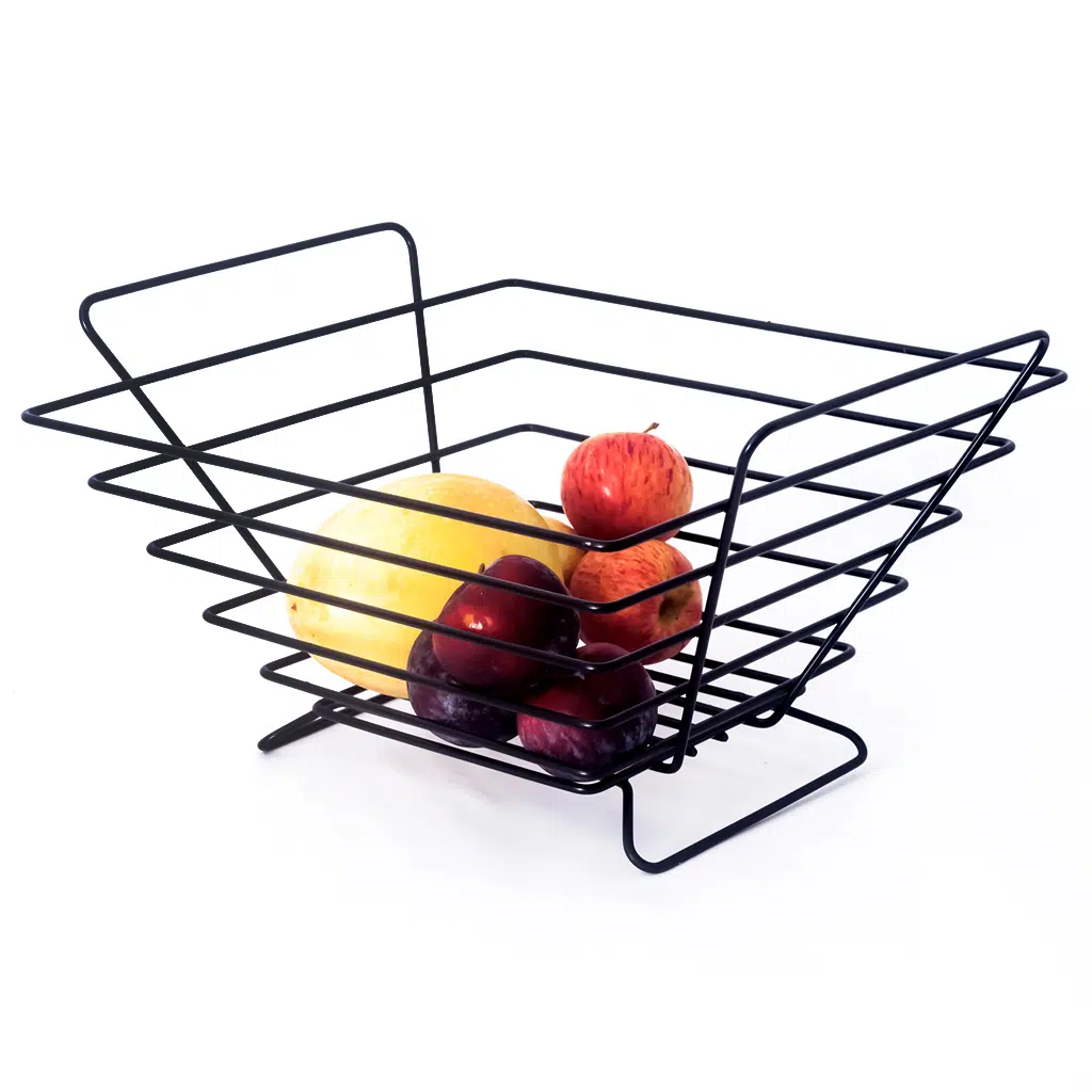 Fruteira de Mesa Bancada Quadrada Preto - Jomer 2433