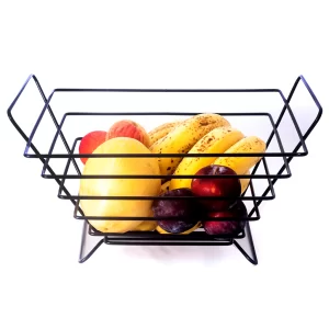 Fruteira de Mesa Bancada Quadrada Preto - Jomer 2433