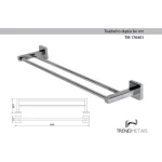 Kit Banheiro Luxo: Papeleira, Cabide, Toalheiros Duplo e Simples 60cm