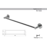 Kit Banheiro Trendmetais Redondo: Papeleira, Toalheiro 60cm, Cabide