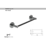 Kit Papeleira Cabide Toalheiro Duplo 60cm Toalheiro 30cm Redondo Trendmetais
