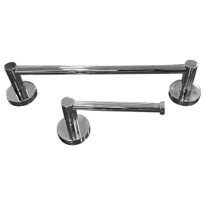 Kit Papeleira e Toalheiro Redondo 30cm TrendMetais
