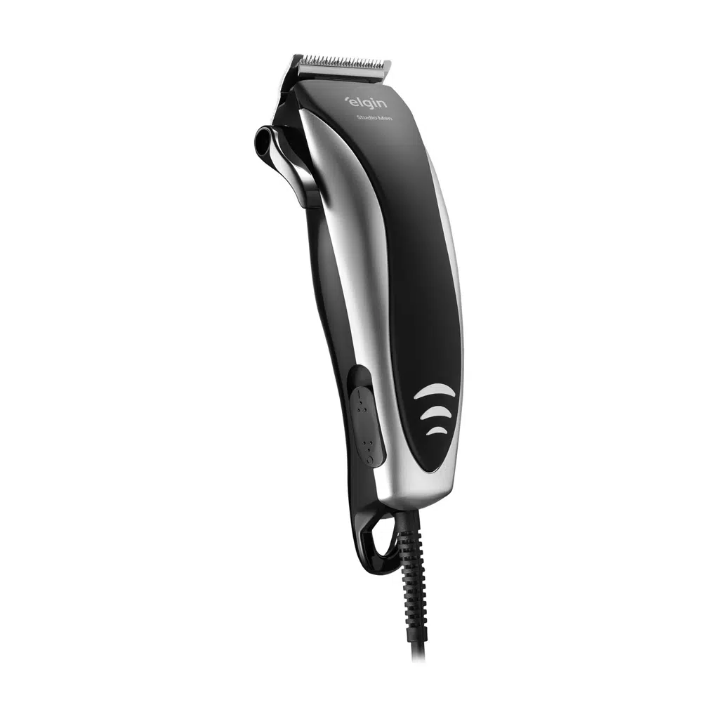 Máquina de Cortar Cabelo e Barba Elgin Studio Men - Inox, 8 Acessórios, 110V