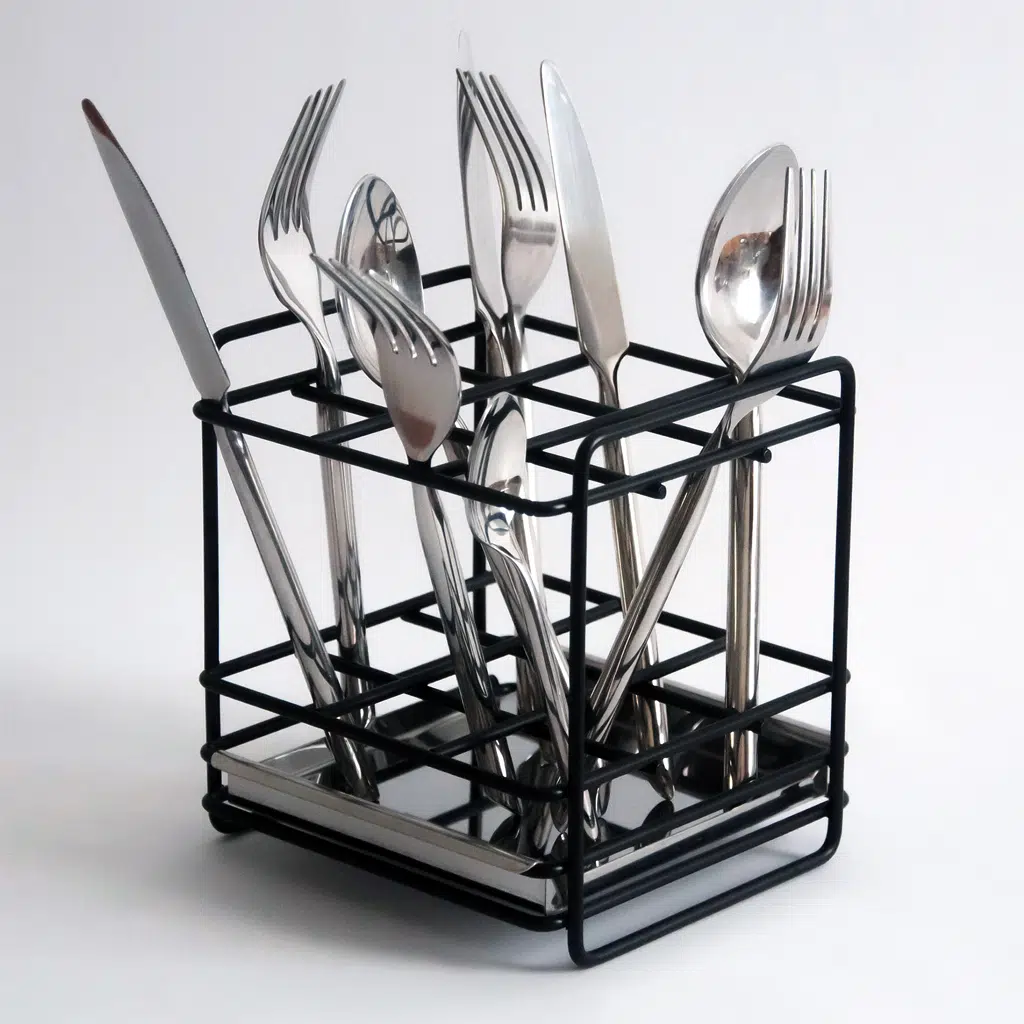 Organizador de Talheres Aço Carbono Preto - Jomer 2443